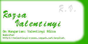 rozsa valentinyi business card