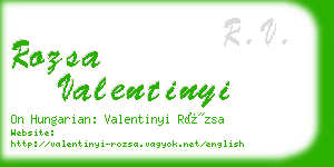 rozsa valentinyi business card